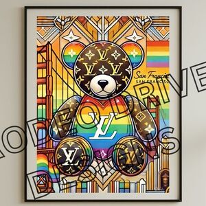 Louis Vuitton City Bear Series - San Francisco Print (18x24) Rodeo Drive Designs